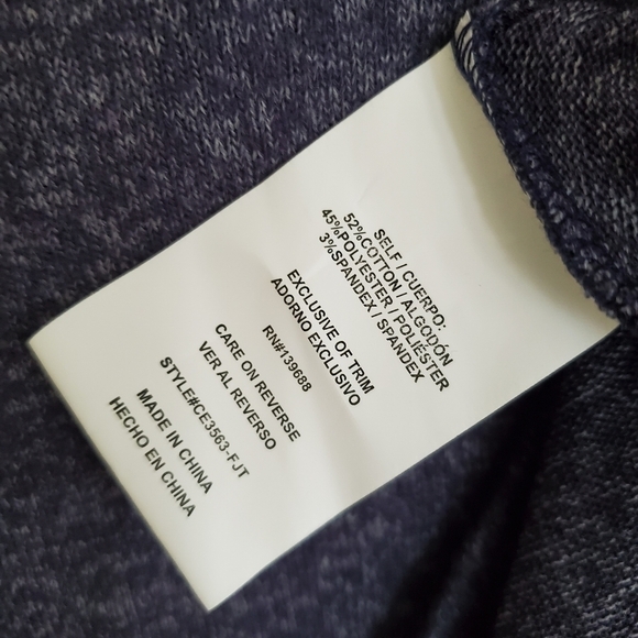 Altar'd State puff sleeved blue heathered blouse size S - Picture 6 of 6